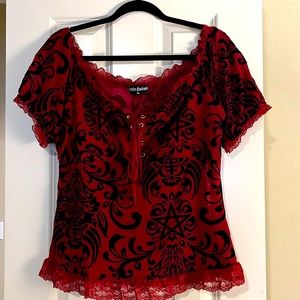 Scarlett Darkness brand peplum style blouse